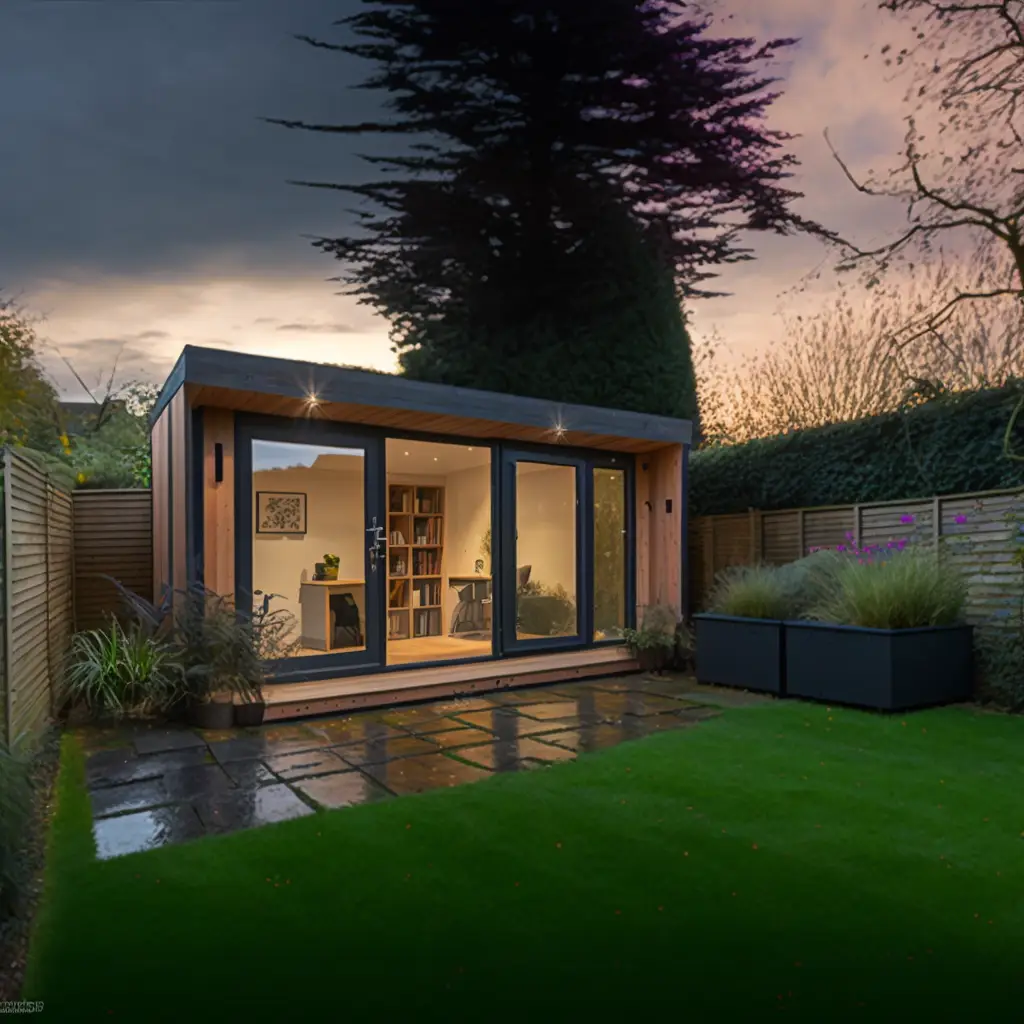 Contemporary garden studio exterior